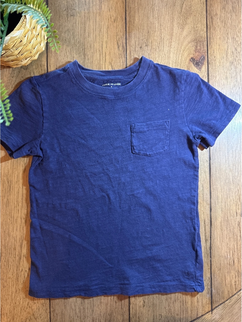 Janie and Jack Navy Blue Pocket T-Shirt Boys Size 6T